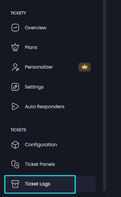 Go to Ticket logs