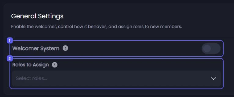 Welcomer System and Roles to Assign