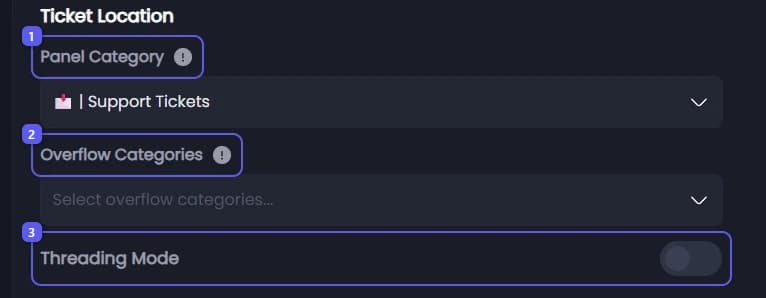Panel Category, Overflow Categories and Threading Mode