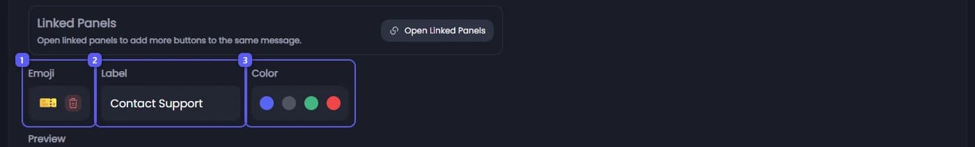 Emoji, Label and Color under Panel Button Style