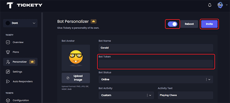 Dashboard Configuration