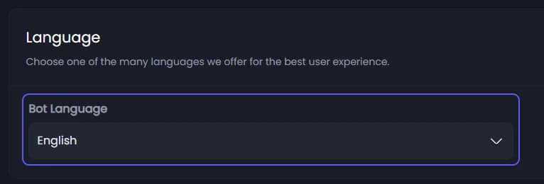 Bot Language under Language
