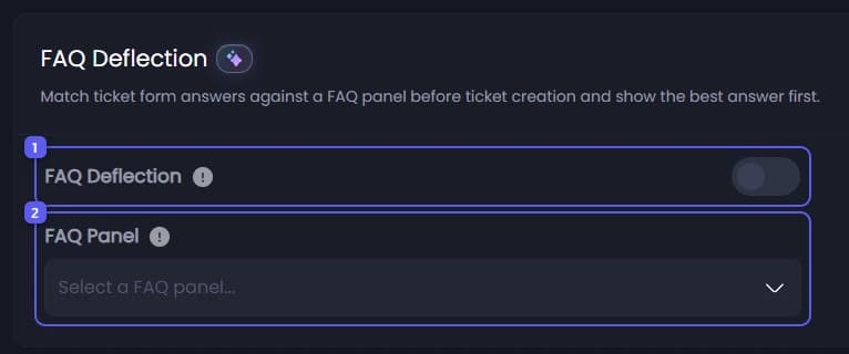 FAQ Deflection and FAQ Panel