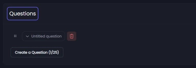 The Questions tab