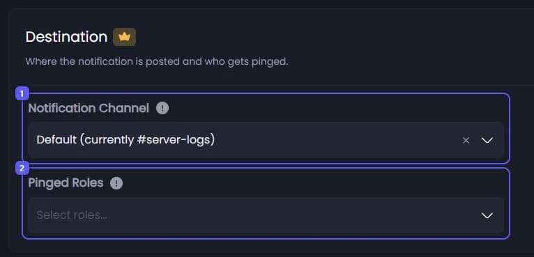 Notification Channel and Pinged Roles