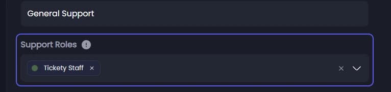 Support Roles in Panel Settings