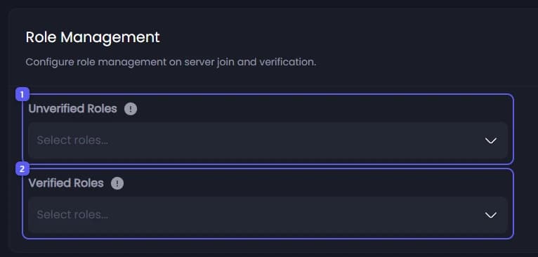 Unverified Roles and Verified Roles