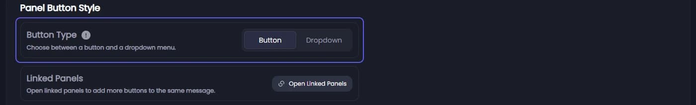 Button Type under Panel Button Style