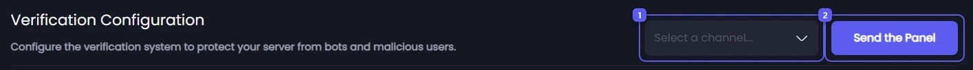 The channel picker and Send the Panel at the top of the page