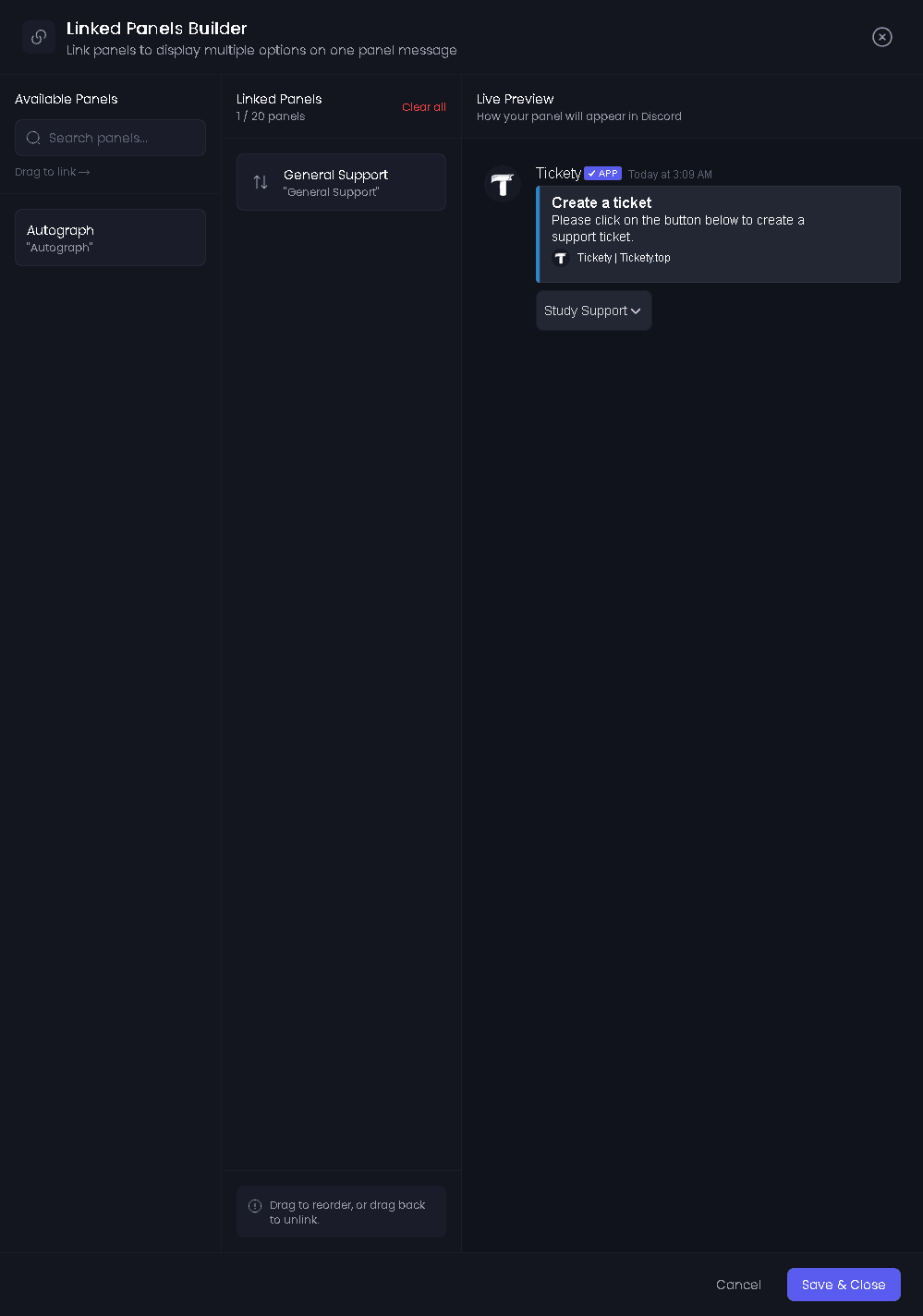 Linked Panels Builder