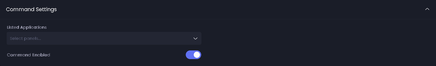 Command Settings