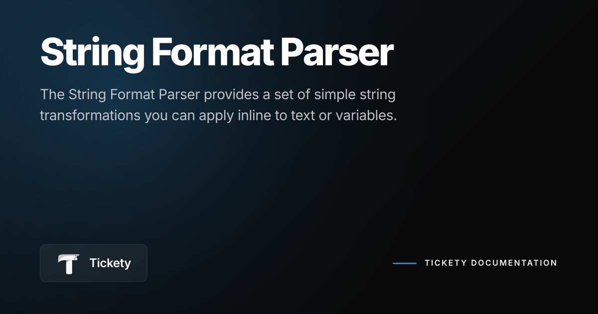 String Format Parser